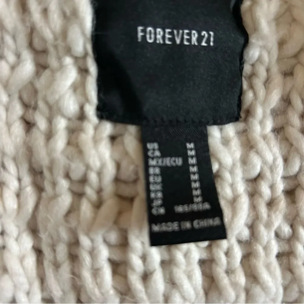 Oversized Slouchy Women’s Color Block Chunky Open Front Cardigan Sweater Medium
